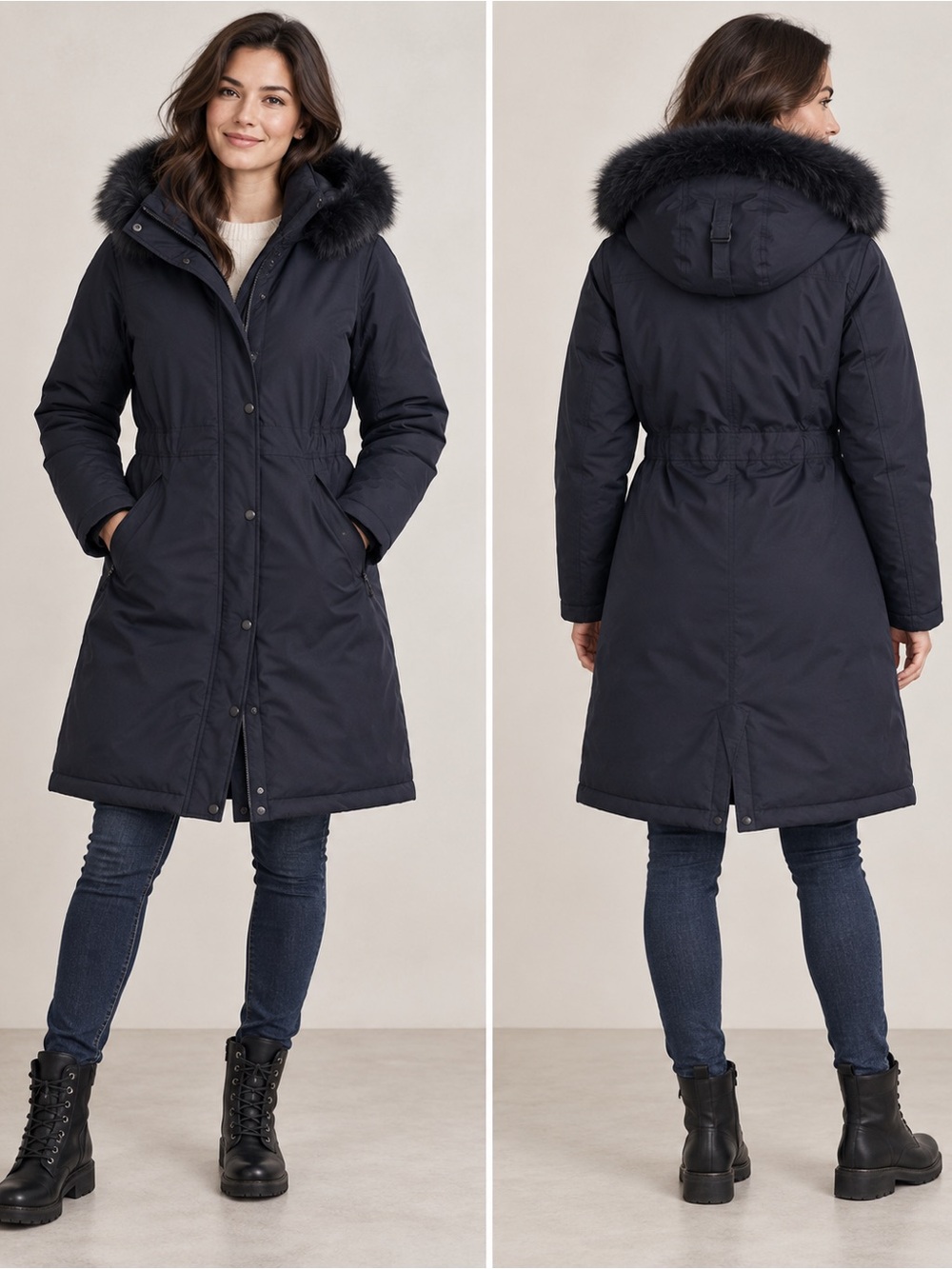 The North Face 75% goose down coat.